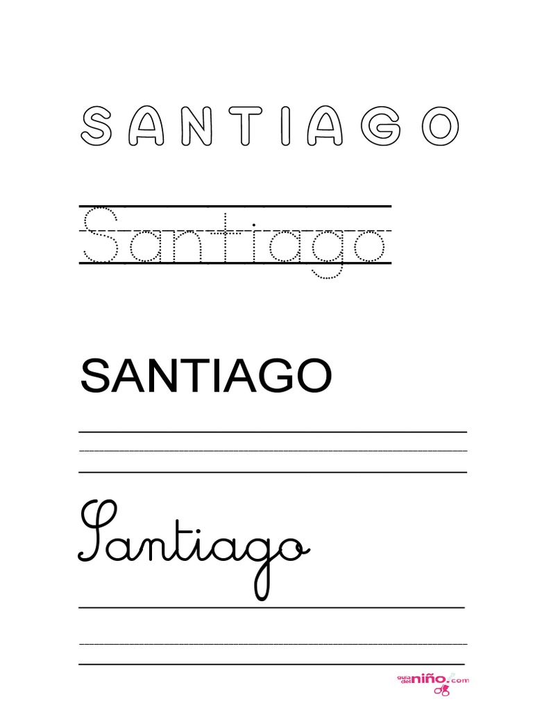 Nombre Santiago para Imprimir | PDF