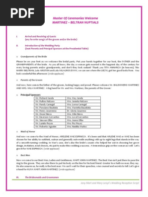 Wedding Program