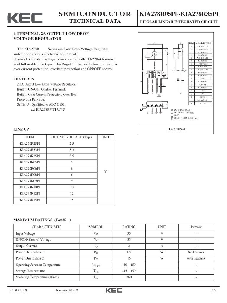 Semiconductor KIA278R05PI-KIA278R35PI Technical Data | PDF ...