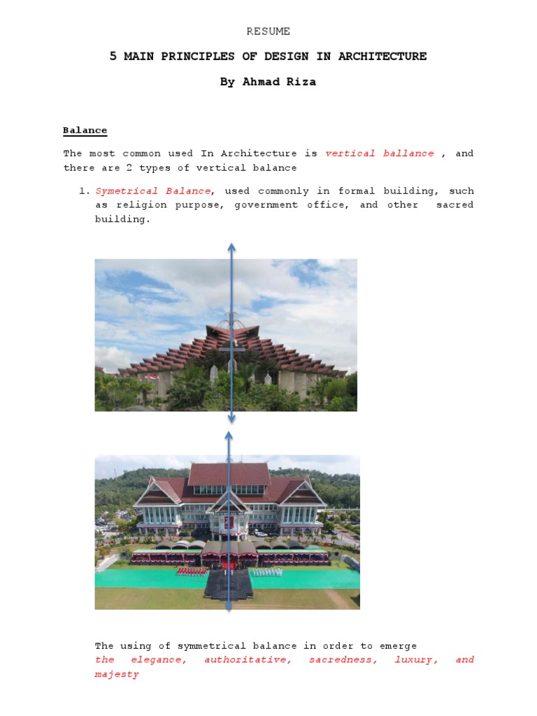 5 Main Principles of Design in Architecture | PDF | Symmetry | Color