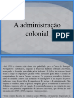 A administração colonial portuguesa na América