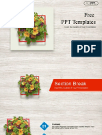 Flowers Red Frame PowerPoint Templates