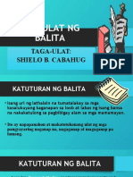 Pagsulat NG Balita