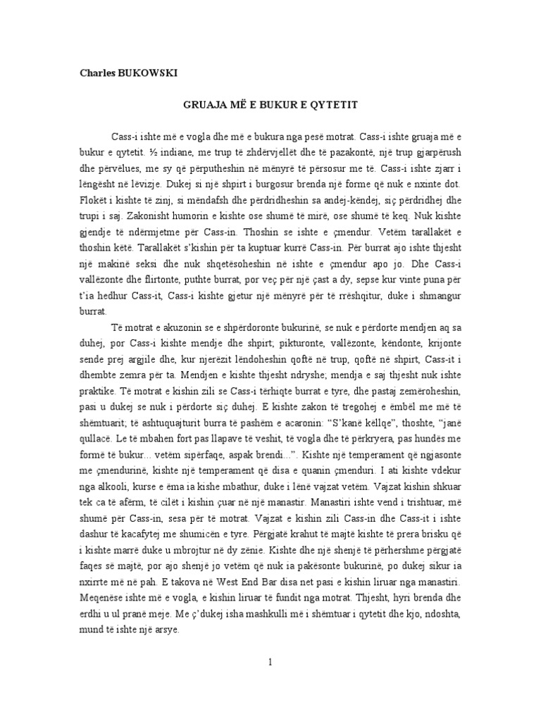 Femrat Charles Bukowski Pendplatadka S Ownd