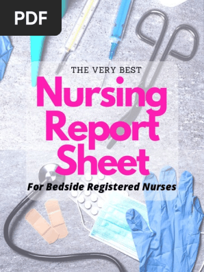 Nurse Report Sheet SBAR