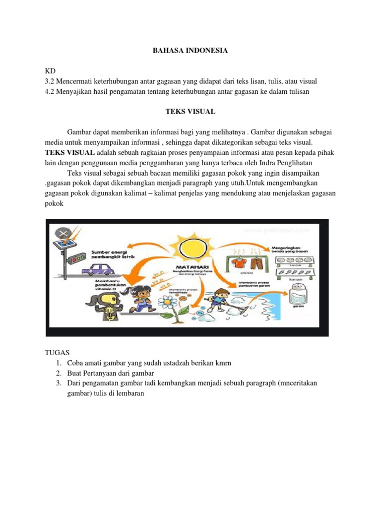Teks Visual untuk Kelas 4 SD | PDF | Karier & Perkembangan