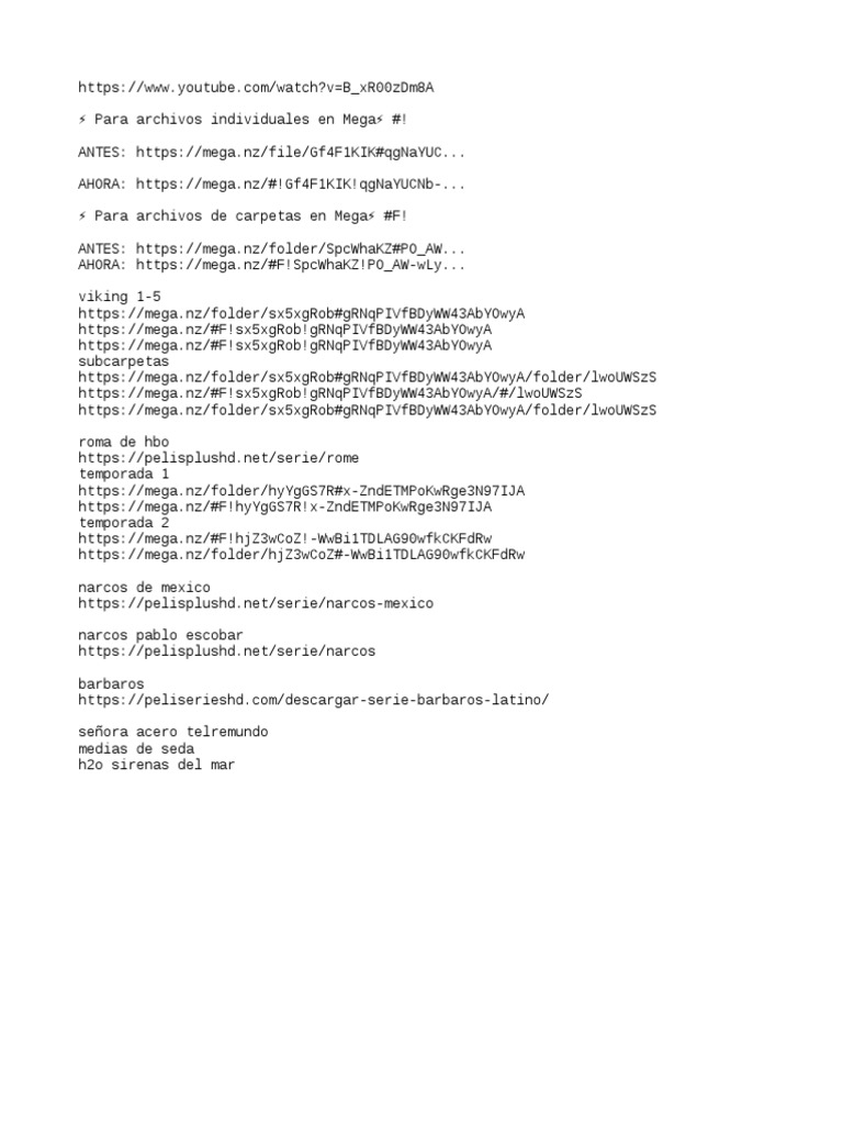 Mega Links for Series Downloads PDF