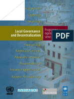 UN - Local Governance and Decentralisation, 2009