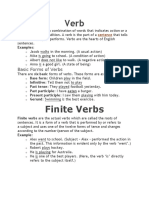 Basic Forms of Verbs: Word Sentence