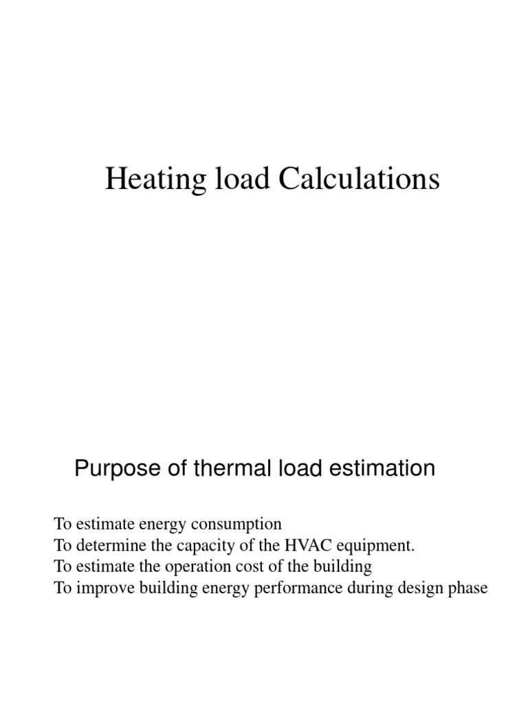 Heating Load PDF Heat Transfer Ventilation (Architecture)