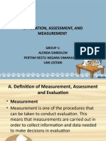 Evaluation, Assessment, and Measurement