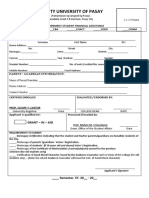 CUP Financial Assistance Form