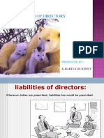 Liabilities of Directors