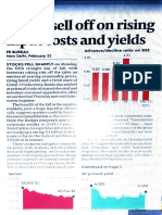 Input Costs and Yields: Stocks Sell Offf On Rising