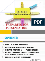 Preparing for Presentations - A Guide to Public Speaking Skills