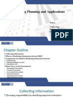 Marketing Planning and Applications: Collecting Information and Forecasting Demand