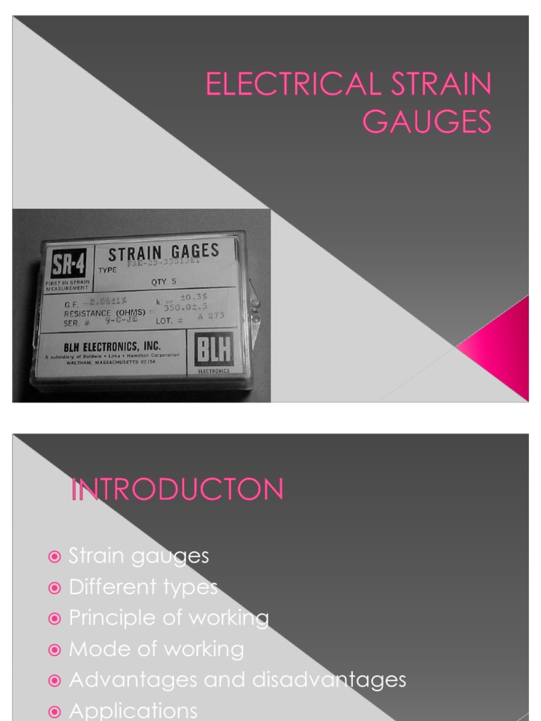 Types of Electrical Strain Gauges | PDF | Inductor | Capacitor