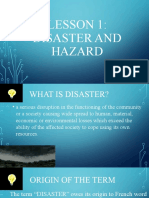 Lesson 1: Disaster and Hazard