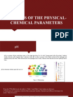 Analysis of The Physical-Chemical Parameters