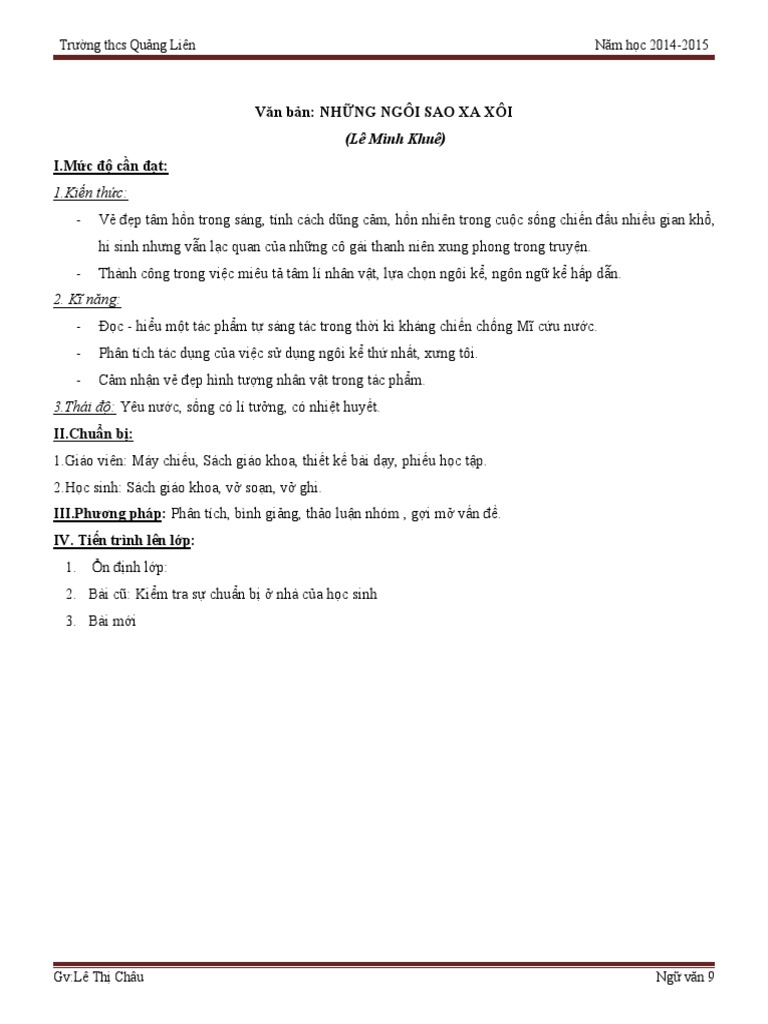 (123doc) - Giao-An-Ngu-Van-Lop-9-Bai-Nhung-Ngoi-Sao-Xa-Xoi | PDF