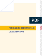 Fen Bilgisi Ogretmenligi Lisans Programi