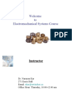 Welcome To Electromechanical Systems Course