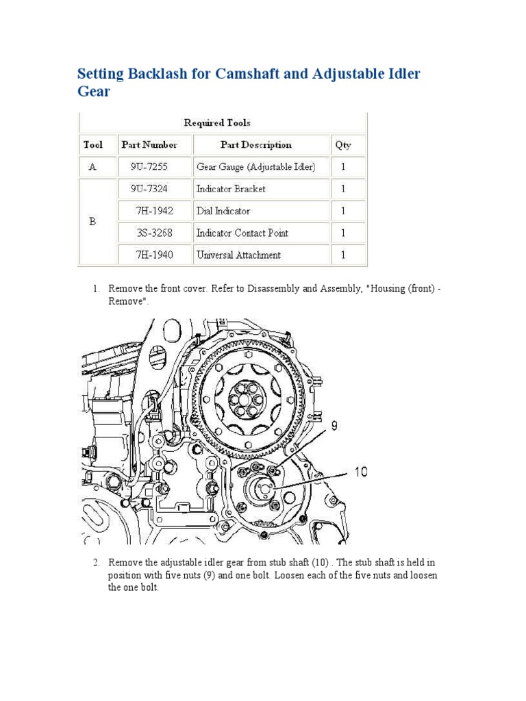 20100901 155323 Setting Backlash For Camshaft and