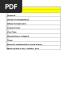 Excel Topics Seminar 1