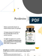 Pyridoxine: Is There Evidence Consuming More Pyridoxine Via A Supplement Enhances Sports/exercise Performance