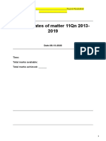 Year 10 Unit 1 States of Matter 11Qn 2013-2019