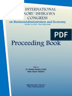 Kaoru İşikawa 4. Uluslararası İşletme Bilimleri Ve Ekonomi Kongresi Bildiri Kitabı