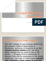 Legal Medicine: Presented By: Rey J. Millena, MD, MCHM, FPCAM UNC College of Law