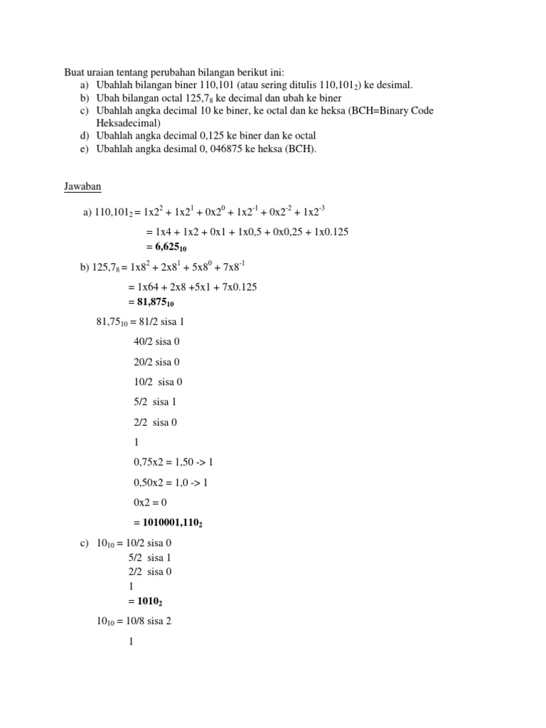 Konversi Bilangan | PDF