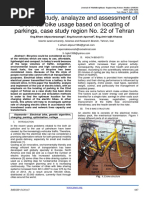 Feasibility Study, Analayze and Assessment of Electrical Bike Usage Based On Locating of Parkings, Case Study Region No. 22 of Tehran