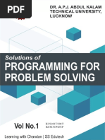 Solutions of Programming For Problem Solving Vol 1 - Dr. A.P.J. Abdul Kalam Technical University Lucknow