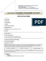 Intl Application Form CAS Advanced Academia 2021 2022