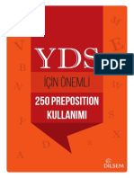 Yds İçi̇n Önemli̇ 250 Preposition Kullanimi