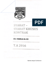 Syarat-Syarat Khusus Kontrak (SSKK)