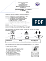 1st Quiarter Assessment in English6