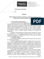 Raportul Inspecției Judiciare Privind Rezultatul Verificărilor Referitoare La Îndeplinirea Condiției de Bună Reputație Pentru Camelia Bogdan