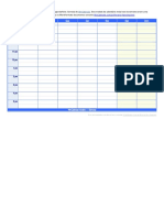 Horario Horizontal Semanal Segunda Feira