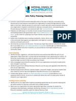 Public Policy Planning Checklist