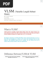 VLSM (Variable Length Subnet Mask)