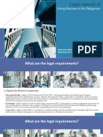 Legal Aspects Of: Doing Business in The Philippines