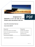 Assignment On: Explanation of CIF and FOB and Their Differences: Analysis Under International Trade Law