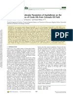 E Ffect of Average Molecular Parameters of Asphaltenes On The Rheological Properties of Crude Oils From Colorado Oil Field