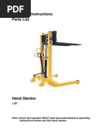Electric Platform Stacker Manual | PDF | Battery Charger | Battery ...
