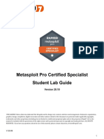 Metasploit Pro Certified Specialist Student Lab Guide