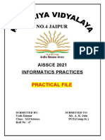 No.4 Jaipur: AISSCE 2021 Informatics Practices