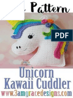 Almohada de unicornio a crochet